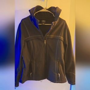 Black hooded rain jacket, size XL